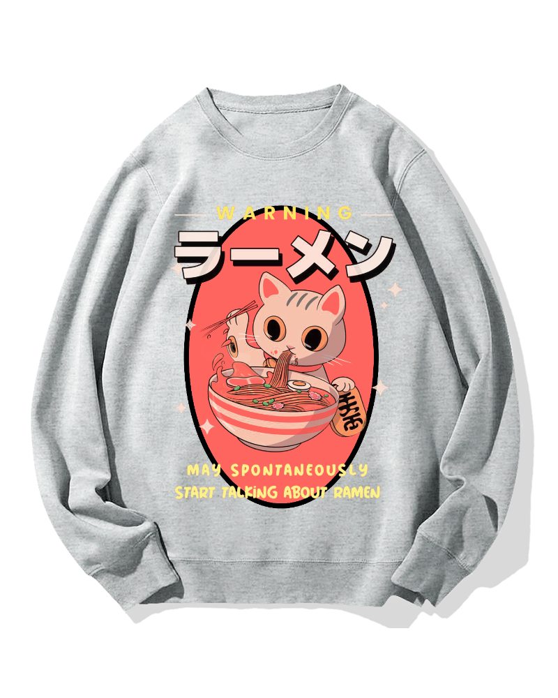 Ramen Cat Cotton Sweatshirt