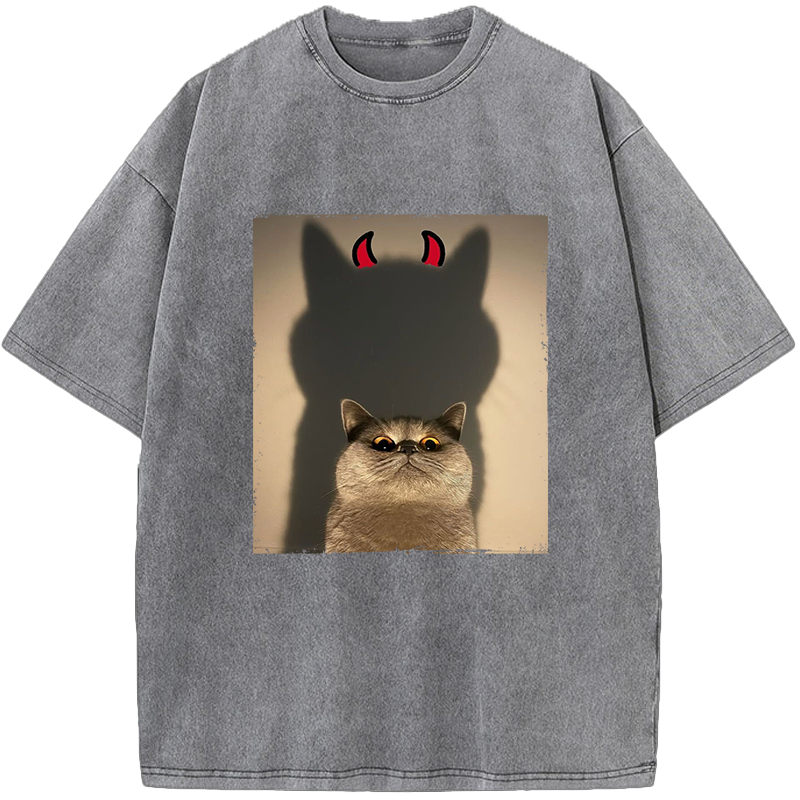 Unisex Sweet Face Evil Intentions Vintage Washed T-Shirt