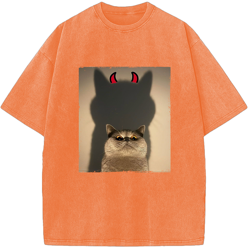 Unisex Sweet Face Evil Intentions Vintage Washed T-Shirt