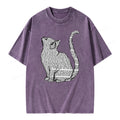 Lots Of Books And Cute Cats Unisex Washed T-shirt