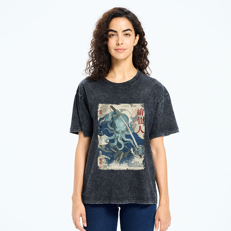 Cool Octopus Sage Washed T-Shirt