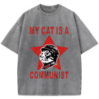 Funny Cat-ism Washed T-Shirt