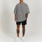 Fish And Fish Bone Washed Vintage Short Sleeves T-Shirt