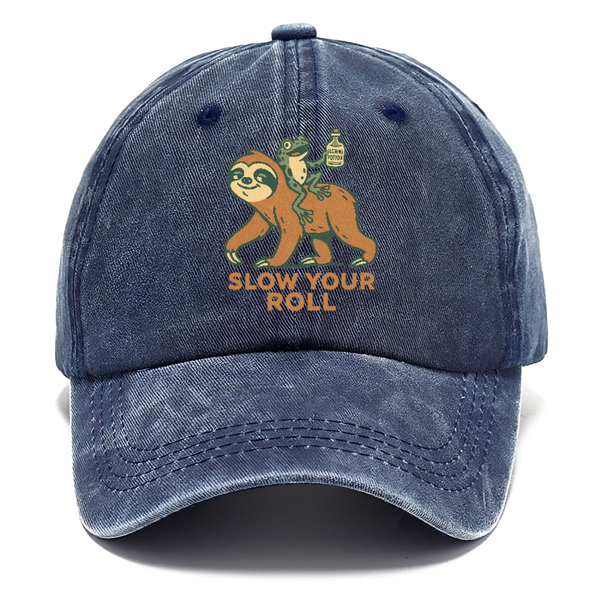 Sloth Frog Washed Cap