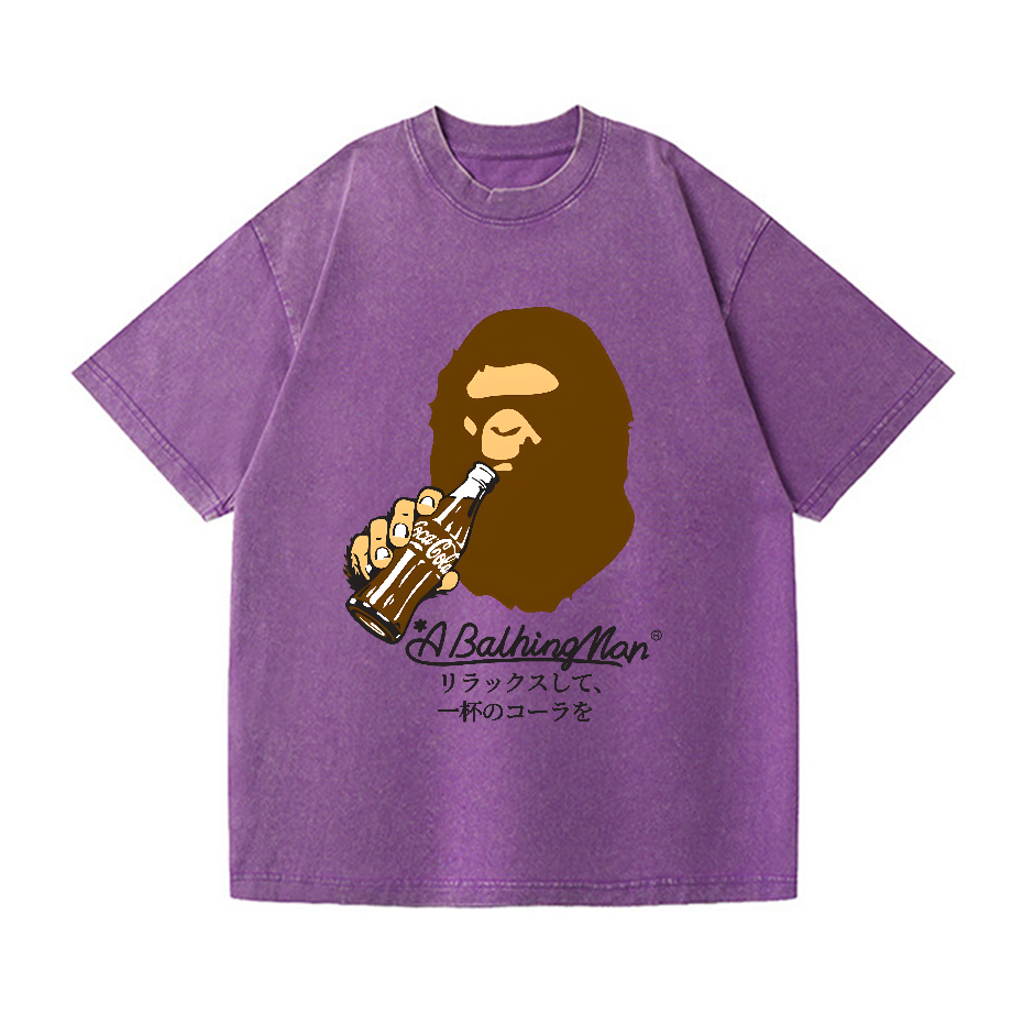 Coca Cola Ape Vintage Wash Japanese Design T-Shirt
