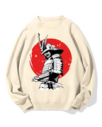 Hinomaru and Japanese samurai Cotton Sweatshirt