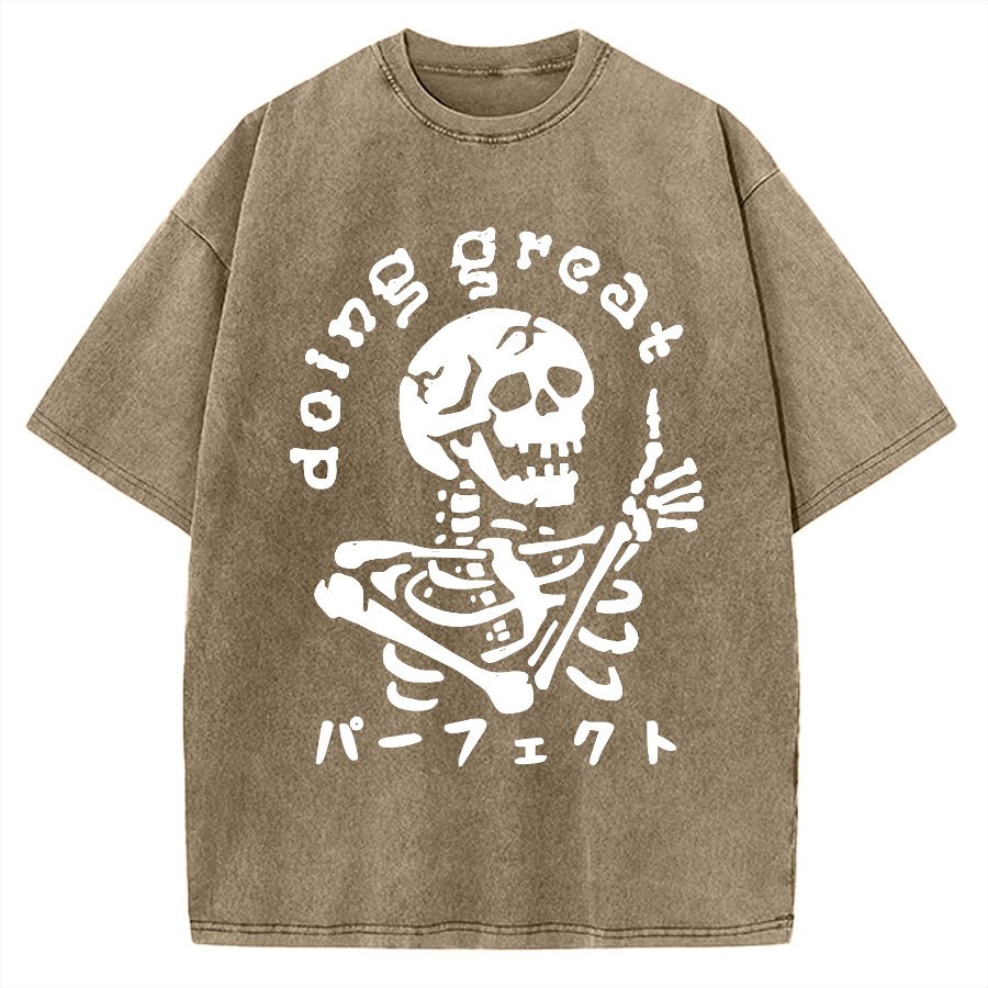 Encouragement Of The Skeleton Vintage Washed T-shirt