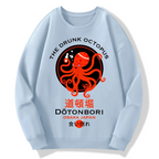 Japan Osaka Dotonbori Drunk Octpus Cotton Pullover Sweatshirt