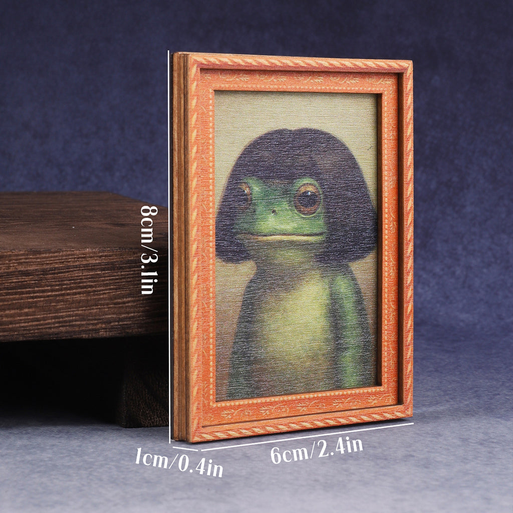 Frog Picture Frame Refrigerator Magnet
