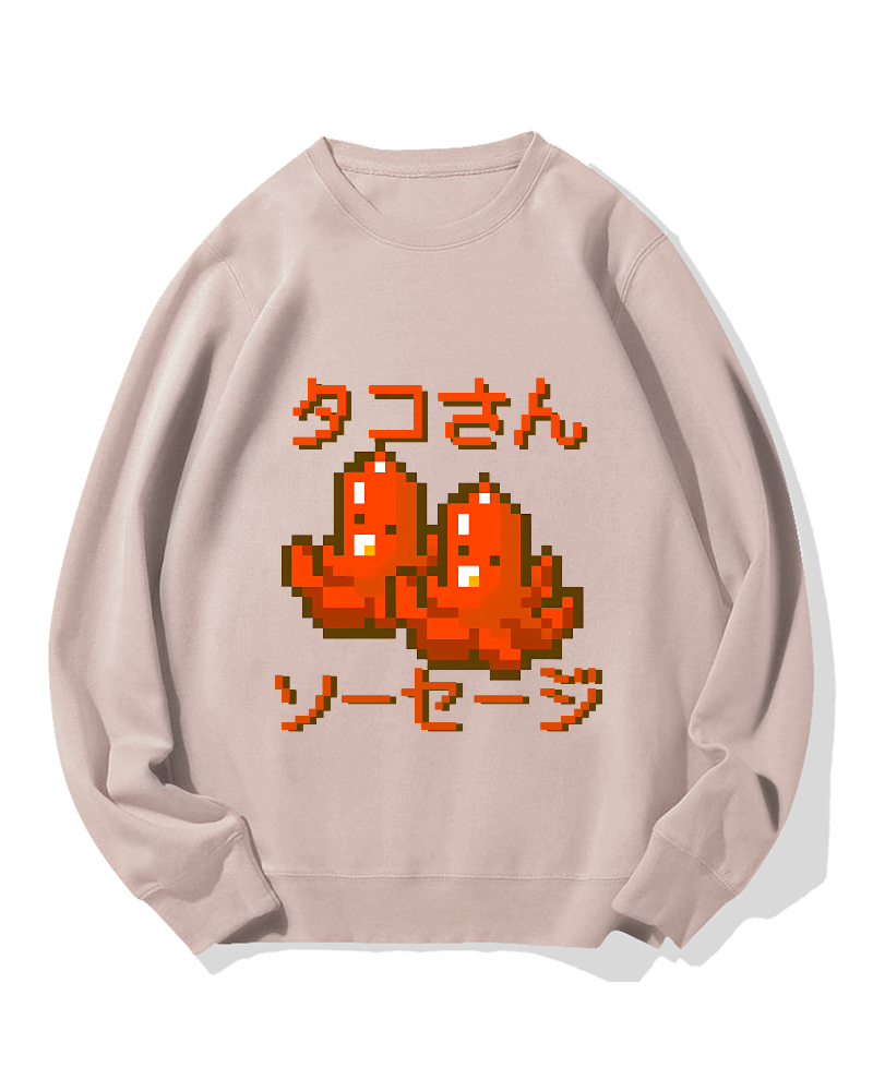 Octopus Sausages Cotton Sweatshirt