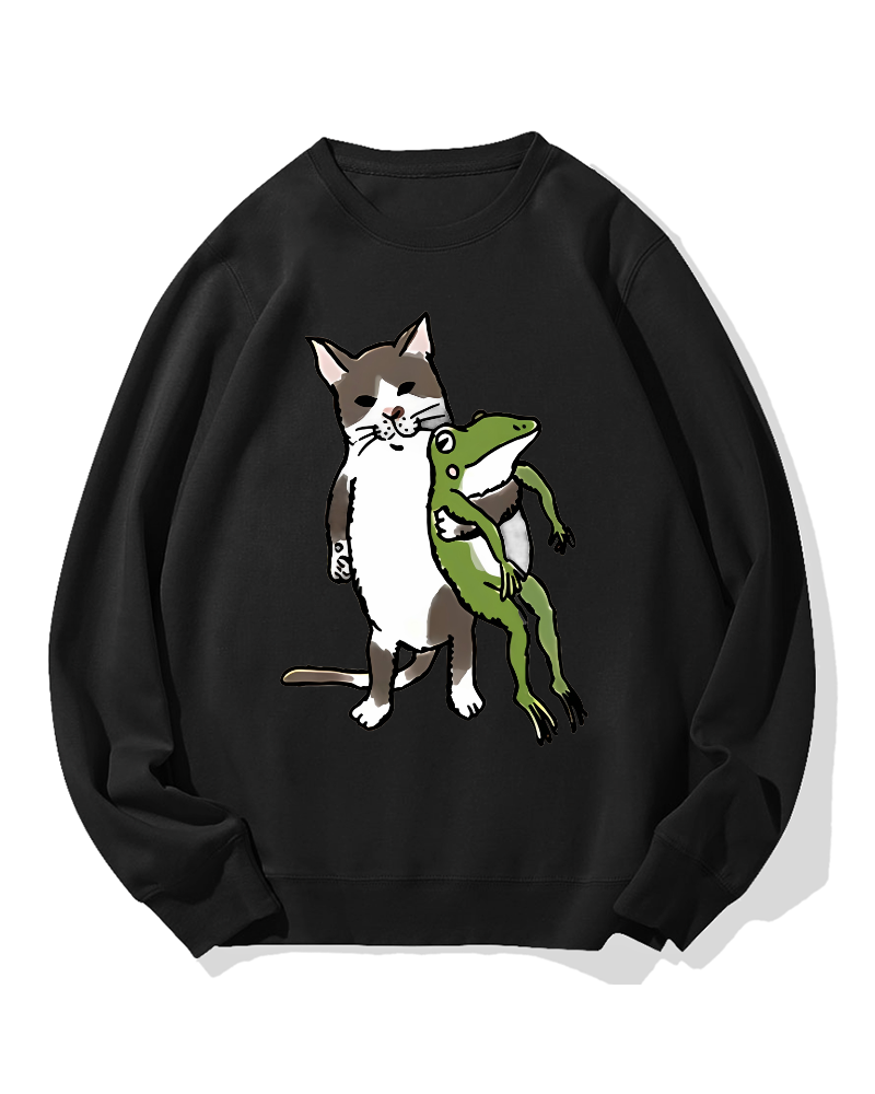 Cat&Frog Cotton Sweatshirt