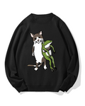 Cat&Frog Cotton Sweatshirt