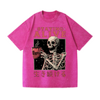 Staying Alive Vintage Wash Japanese Design T-Shirt