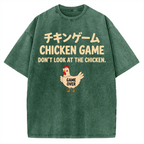 Chicken Game Funny Vintage Washed T-shirt