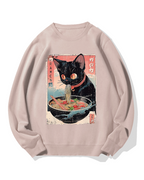 Ramen Cat Cotton Sweatshirt