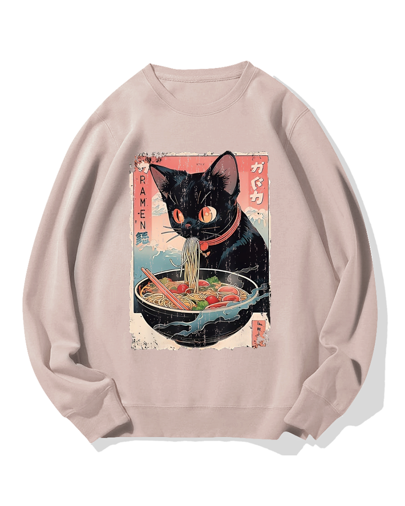 Ramen Cat Cotton Sweatshirt