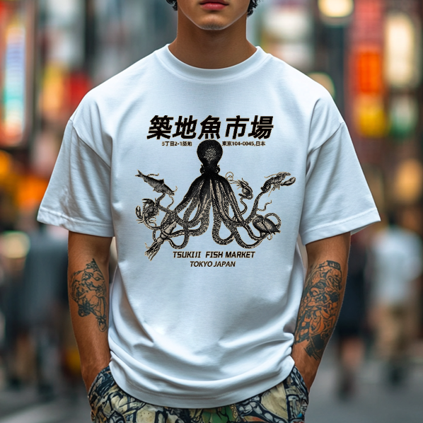 Tsukije Fish Market Japanese Style Classic Tee