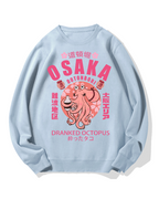 Osaka Sakura Octopus Cotton Sweatshirt