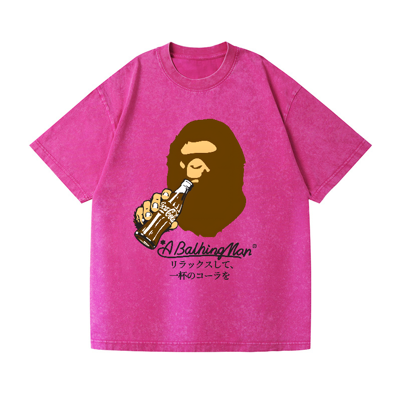 Coca Cola Ape Vintage Wash Japanese Design T-Shirt