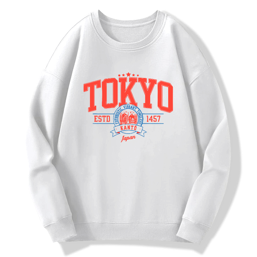 Tokyo Retro Art Cotton Pullover Sweatshirt