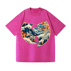 The Great Wave off Kanagawa Vintage Wash Japanese Design T-Shirt