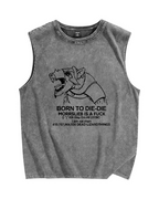 Born to Die-die Vintage Distressed Washed Tank Top