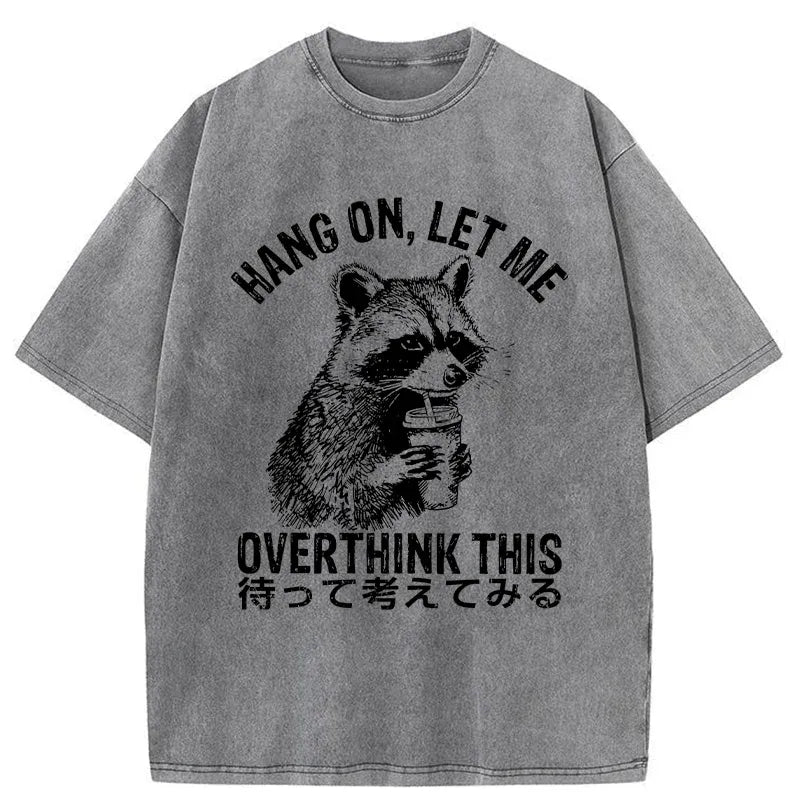 Overthink Raccoon Washed T-Shirt