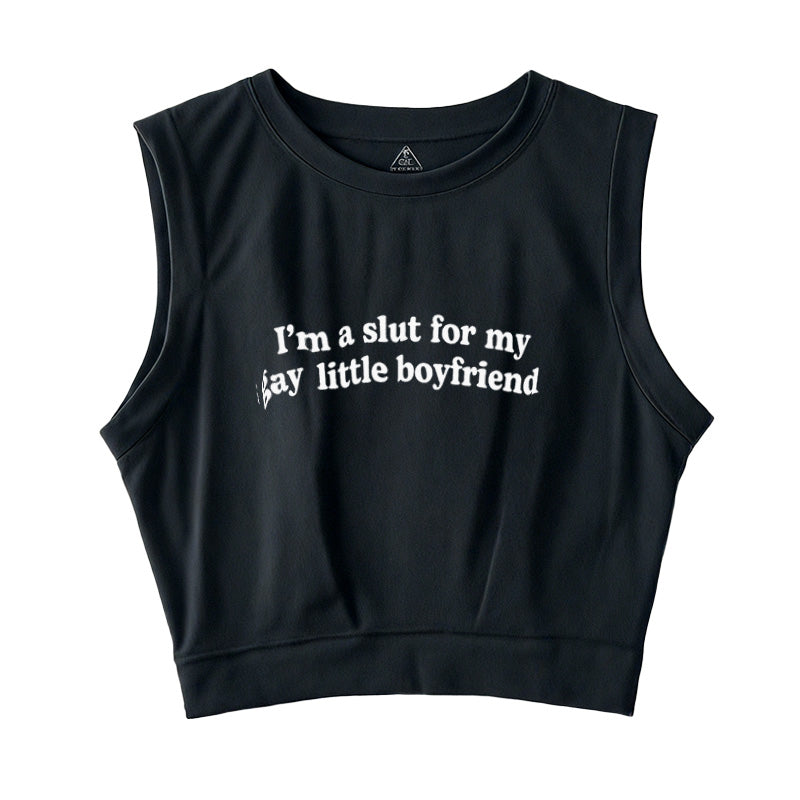 Slxt For My Gay BF Sleeveless Crop Top