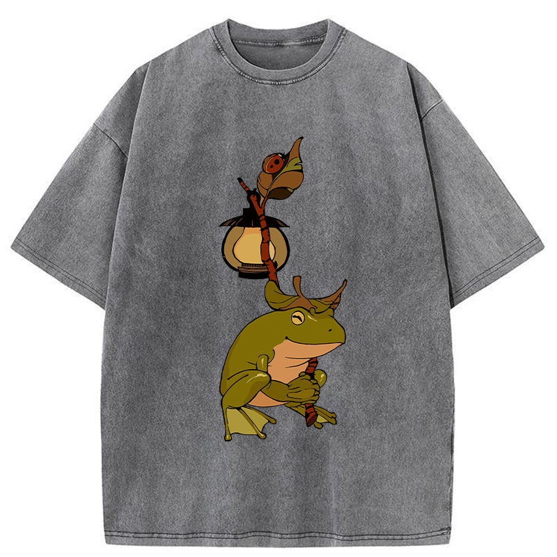 Frog With Lantern Washed T-Shirt