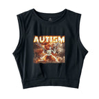 Autism Skeleton Sleeveless Crop Top