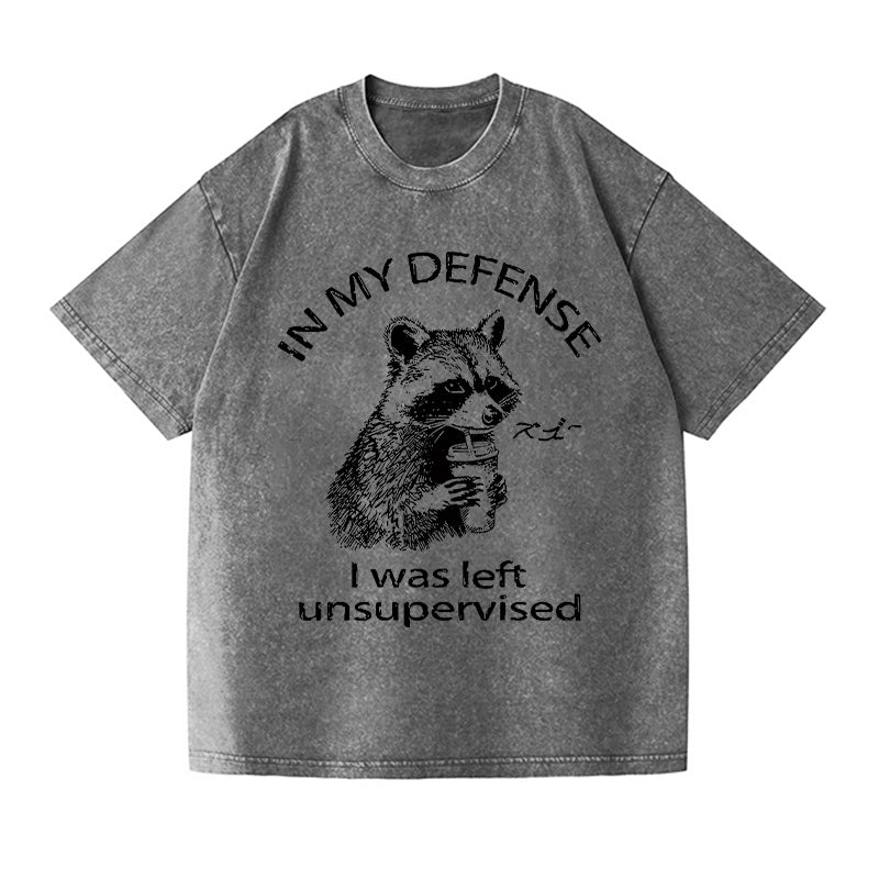 Left Unsupervised Raccoon Washed T-Shirt