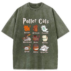 Wizard Cats Washed T-Shirt