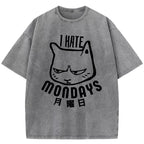Cat Hate Monday Washed T-Shirt