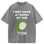 Funny Frog Flipping The Bird Washed T-Shirt