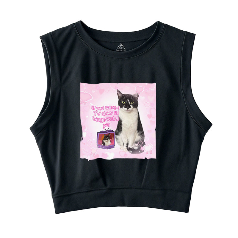 If You Were a TV Show Sleeveless Crop Top