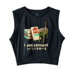 I Eat Cement Sleeveless Crop Top