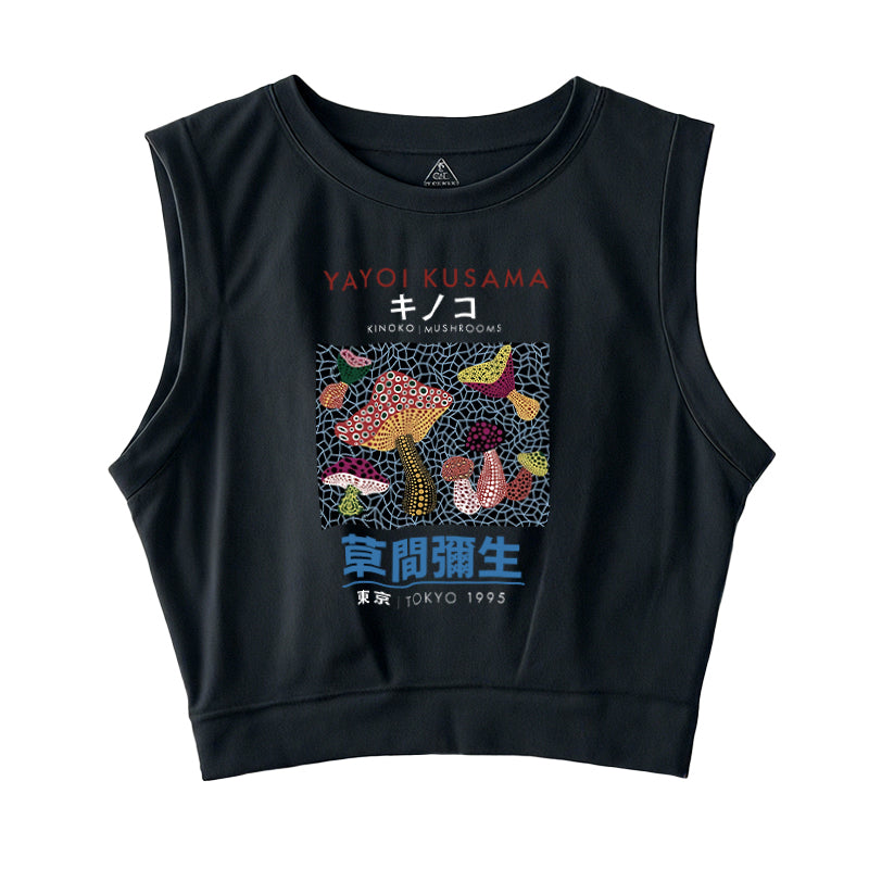 Representative Works Of Japanese Art Sleeveless Crop Top