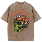 Mushroom Skull Washed T-Shirt
