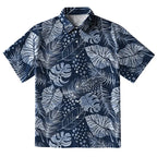 Jungle Leaf Dark Button-up Shirt