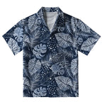 Jungle Leaf Dark Aloha Hawaiian Shirt
