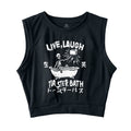 Funny Electric Shock Skeleton Sleeveless Crop Top