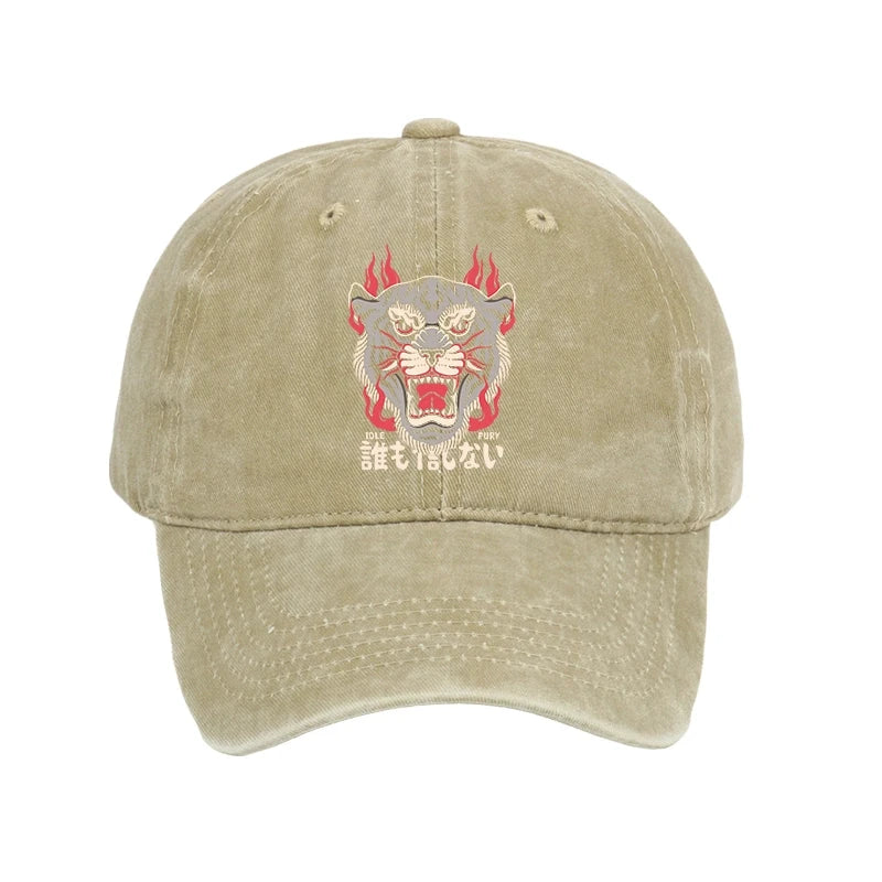 Retro Tiger Japanese Washed Cap