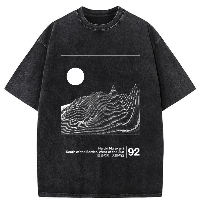 Haruki Murakami's Novel Washed T-Shirt