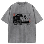 Skeleton Surfing Japan Washed T-Shirt
