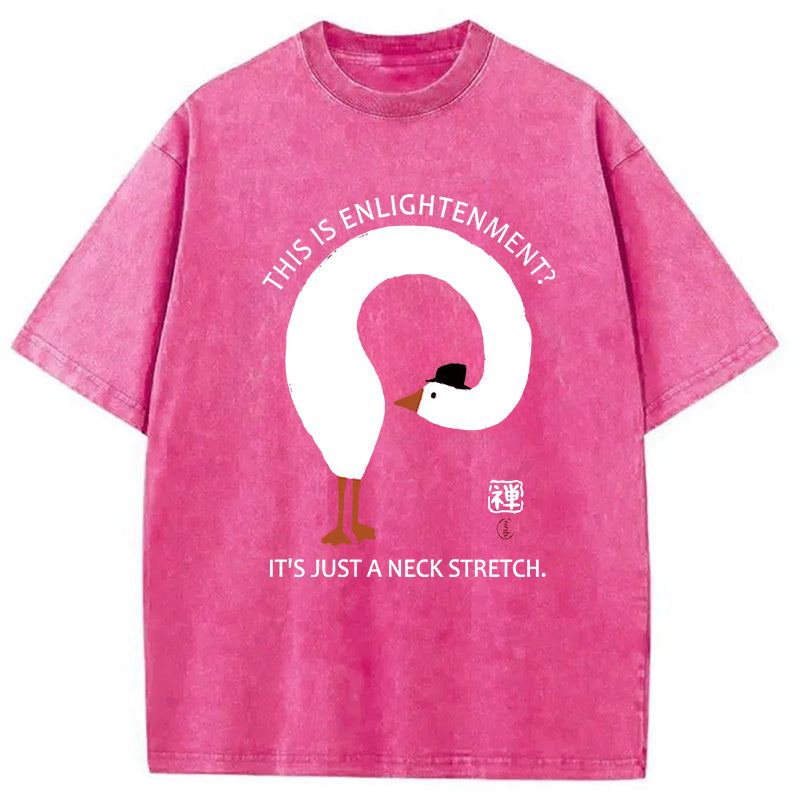 Funny Neck Stretch Of Zen Washed T-Shirt