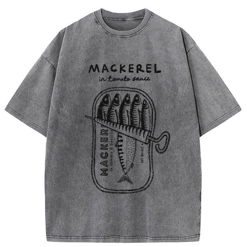 Sardine Fish In Tomato Sauce Washed T-Shirt