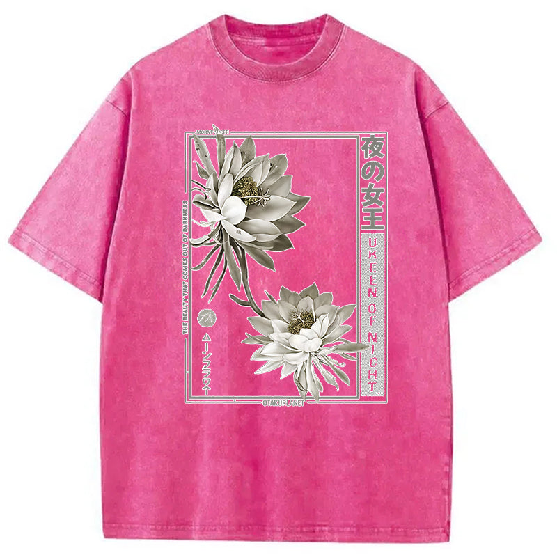 Japanese Epiphyllum Washed T-Shirt