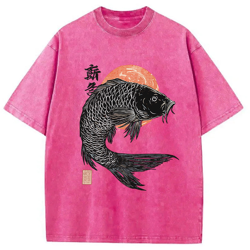 Vintage Koi Rice Sack Washed T-Shirt
