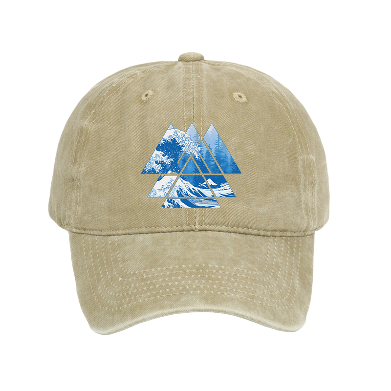 The Great Wave Washed Cap