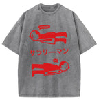 Let's Fly Office Worker Washed T-Shirt